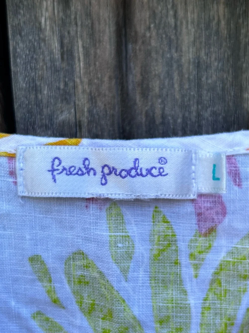 Fresh Produce Floral Print Linen Sleeveless Maxi Dress White Pink L - Picture 4 of 14